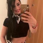 High-class Russian brunette escort in London with foot fetish service